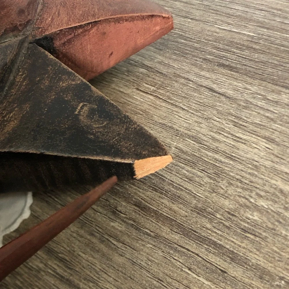 Hand Carved Sun Moon Wood Wall Art - Picture 8 of 10